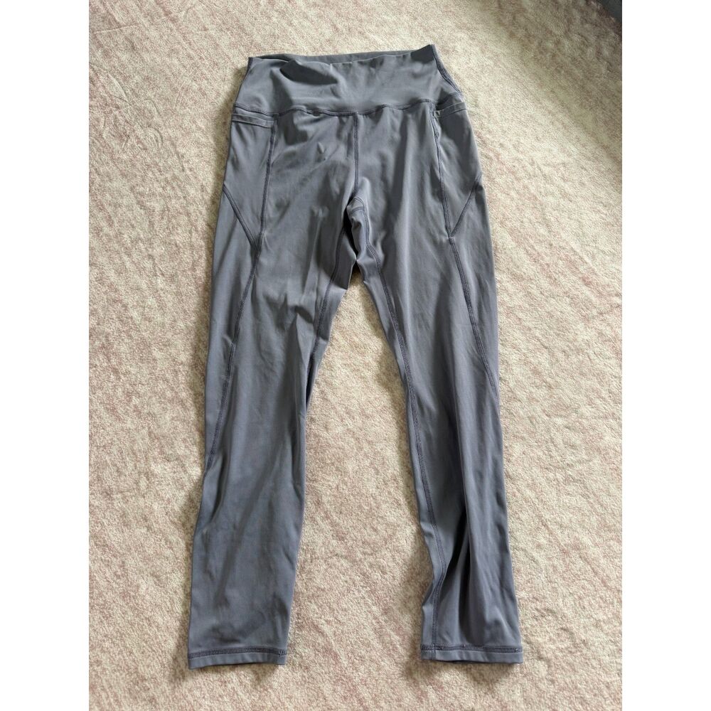Love Tree Super Soft Leggings Womens M Blue Gray High Waist Side Pockets Yoga